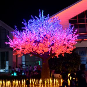 19Ft Luminous DMX RGBW Tree Light | Customizable Outdoor Garden Holiday Decoration