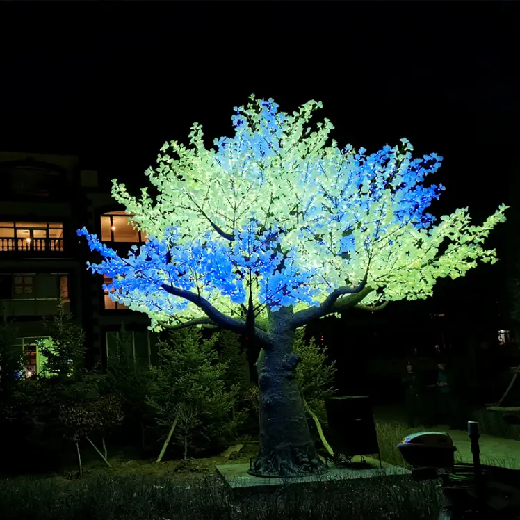 DMX512 control box matching RGB Light Tree, outdoor RGB light tree wiring detail shot