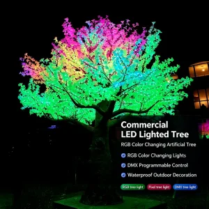 Commercial LED Lighted Tree | Outdoor Waterproof Cherry Blossom Tree Lights for Park & Event