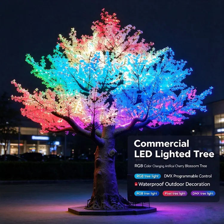 Commercial LED Lighted Tree | Outdoor Waterproof Cherry Blossom Tree Lights for Park & Event 4 Commercial LED Lighted Tree | Outdoor Waterproof Cherry Blossom Tree Lights for Park & Event - 图片 4