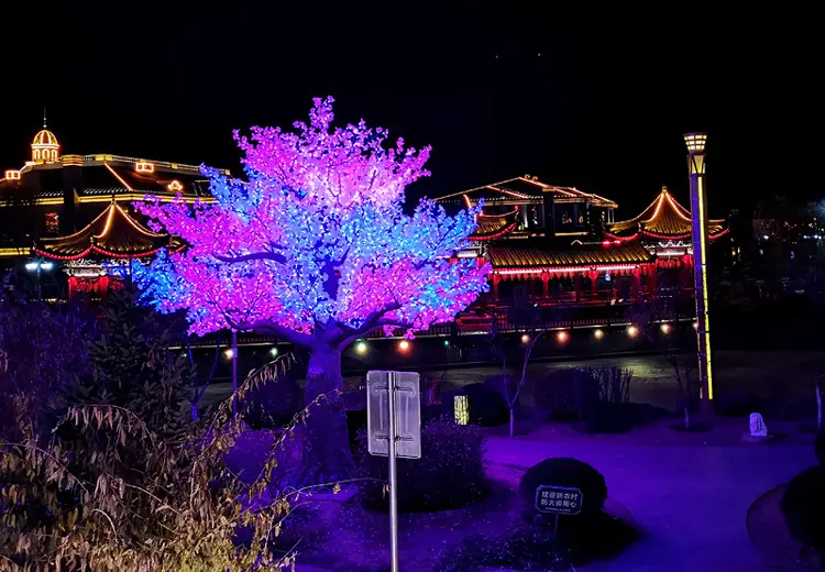 Commercial LED Lighted Tree, waterproof artificial maple LED tree light, RGB pixel and DMX control for event & mall decoration