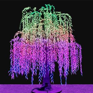 Home 14 16FT Outdoor DMX RGBW Pixel Controlled LED Weeping Willow Tree Light | Customizable Landscape Decor