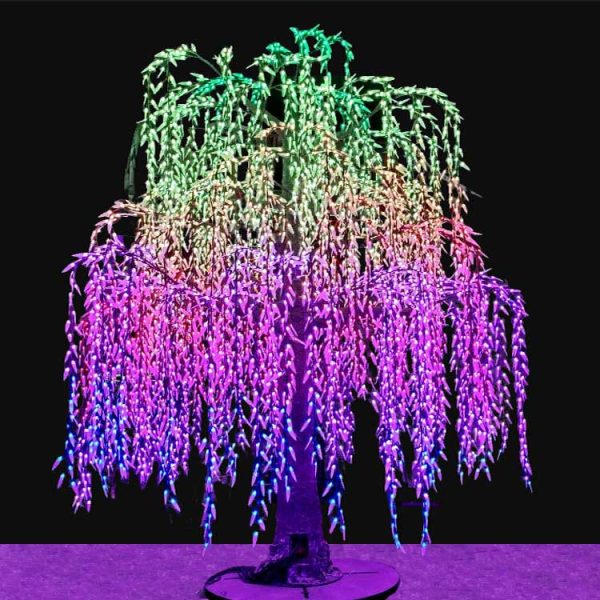 16FT Color Changing LED Willow Tree : DMX Pixel Controlled Lighting ...