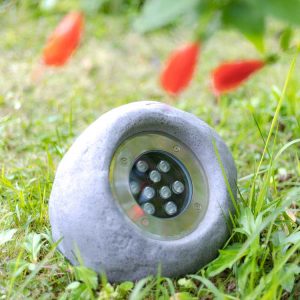 Custom Outdoor Waterproof Garden Landscape Decoration LED Luminous Artificial Stone SpotLight