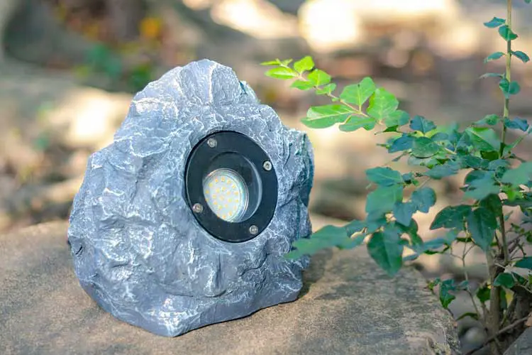 Custom Outdoor Rock Landscape Spotlight | IP65 Waterproof Resin Artificial Stone LED Garden Light 7 Artificial Stone LED Landscape Lamp