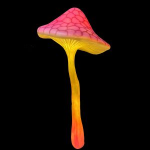 Customizable Wholesale Outdoor Ornaments Light Waterproof Fiberglass Glowing LED Mushroom Garden Sculptures(OEM/ODM)