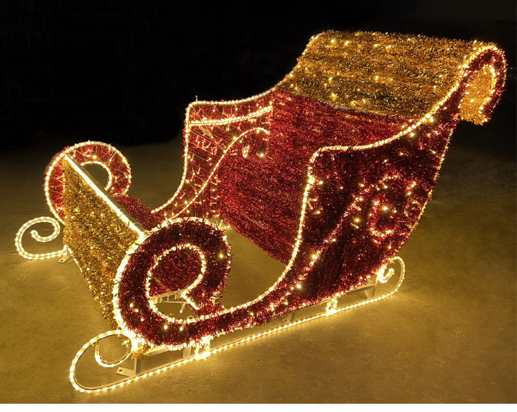 Christmas Reindeer And Sleigh Decoration 3d christmas reindeer decorations