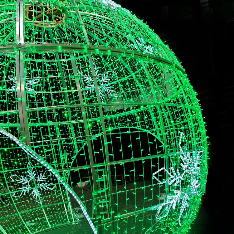 Giant LED Christmas Bauble | Custom Outdoor 3D Christmas Motif Light