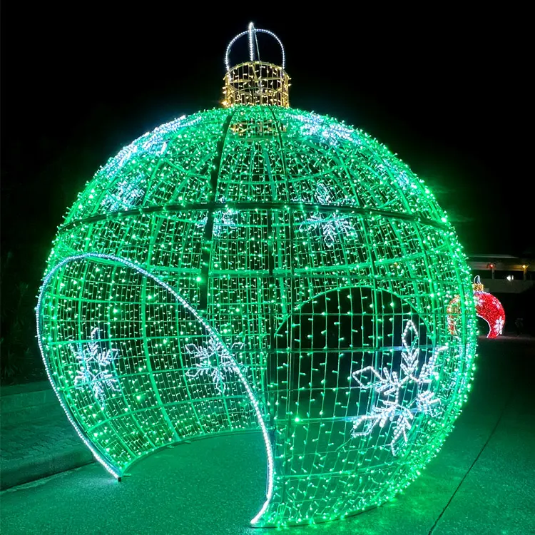 16ft Giant LED Christmas Bauble | Custom Outdoor 3D Christmas Motif Light 3 16ft Giant LED Christmas Bauble | Custom Outdoor 3D Christmas Motif Light - 图片 3