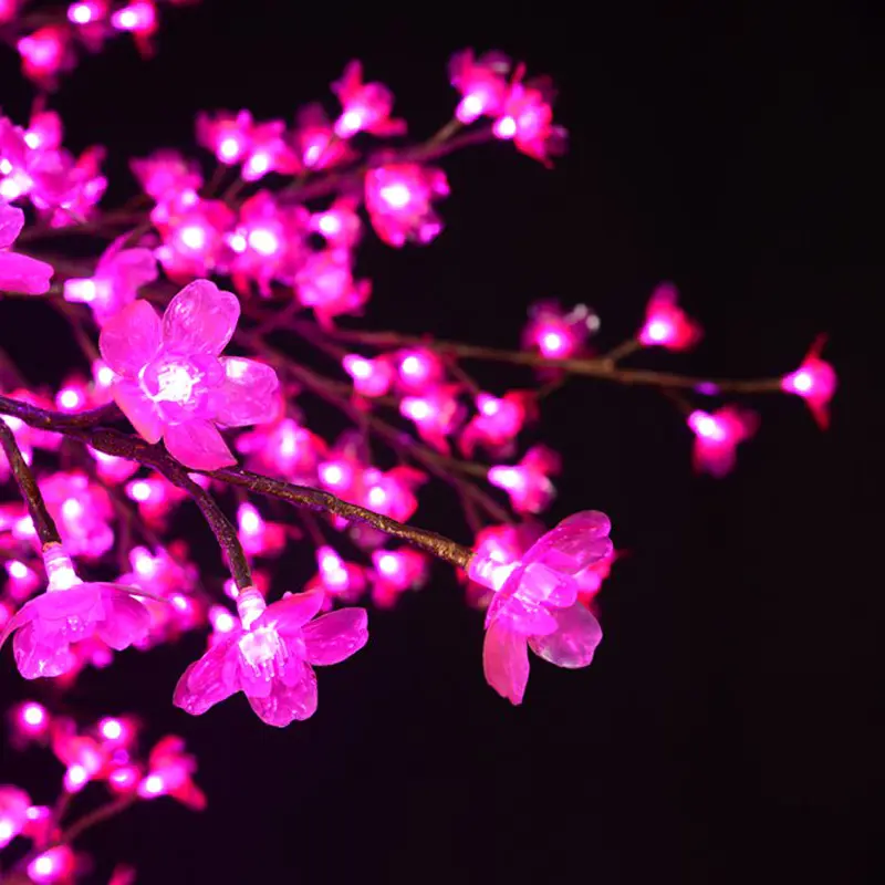 10ft LED Artificial Cherry Blossom Tree Light | Wholesale Custom Outdoor Garden Festive Decoration Manufacturer 12 pink pvc flower