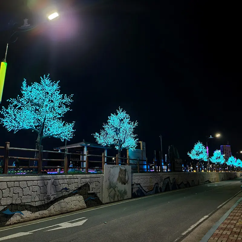 16ft RGBW LED Cherry Blossom Tree Light | Custom Outdoor Holiday Decor Manufacturer 4 16ft RGBW LED Cherry Blossom Tree Light | Custom Outdoor Holiday Decor Manufacturer - 图片 4