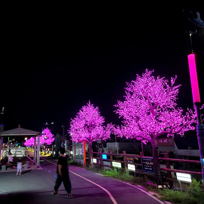 Home 10 16ft RGBW LED Cherry Blossom Tree Light | Custom Outdoor Holiday Decor Manufacturer