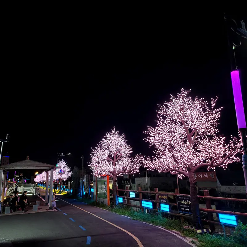 16ft RGBW LED Cherry Blossom Tree Light | Custom Outdoor Holiday Decor Manufacturer 2 16ft RGBW LED Cherry Blossom Tree Light | Custom Outdoor Holiday Decor Manufacturer - 图片 2