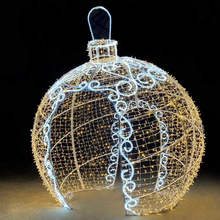 Commercial Walk Through Giant LED Christmas Bauble Light | Custom Outdoor Garden Decoration 2 Commercial Walk Through Giant LED Christmas Bauble Light | Custom Outdoor Garden Decoration - 图片 2