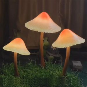 Customizable Waterproof LED Glowing Mushroom Light – Outdoor FRP Garden Ornament