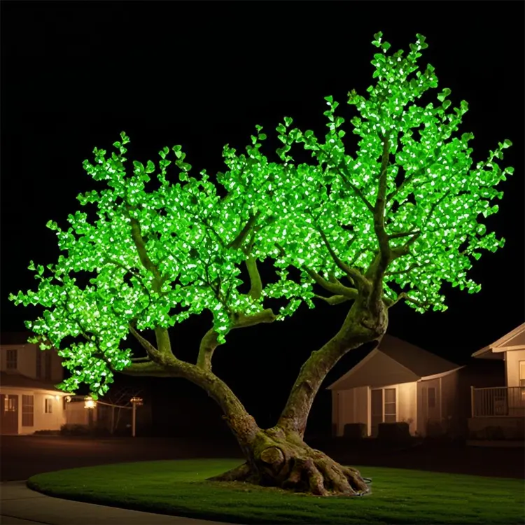 RGB Outdoor LED Artificial Tree Light For Garden, Park, Plaza, Wedding and Landscape Lighting Projects 8 IP65 waterproof outdoor LED artificial tree light for garden landscape
