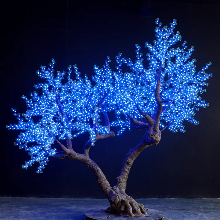RGB Outdoor LED Artificial Tree Light For Garden, Park, Plaza, Wedding and Landscape Lighting Projects 11 Color changing LED simulation tree light outdoor yard decor
