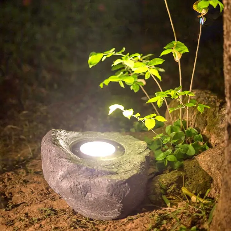 Outdoor Rock Garden Lights | Custom Glowing Fiberglass Stone Spot Light 4 Outdoor Rock Garden Lights | Custom Glowing Fiberglass Stone Spot Light - 图片 4