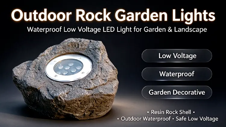 Outdoor Rock Garden Lights | Custom Glowing Fiberglass Stone Spot Light 5 Outdoor Rock Garden Lights, waterproof resin simulation LED stone spotlight for garden and park landscape decoration