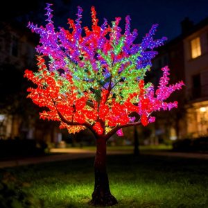 Home 15 16Ft Outdoor DMX512 RGB LED Tree Lights | Customizable Christmas Landscape Decoration