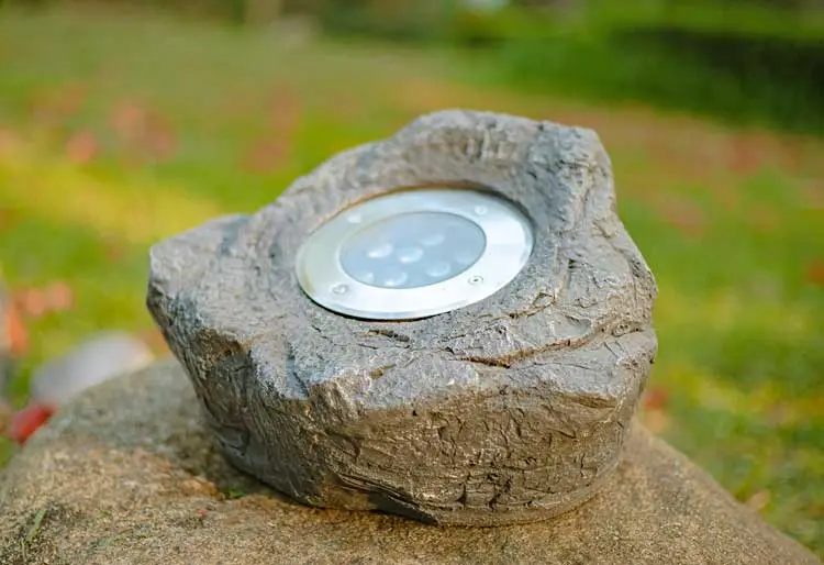 Outdoor Rock Garden Lights | Custom Glowing Fiberglass Stone Spot Light 6 Low voltage Outdoor Rock Garden Lights, decorative resin stone lamp for outdoor landscape lighting