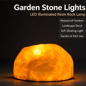 Garden stone lights, LED faux rock landscape light for garden lawn decoration