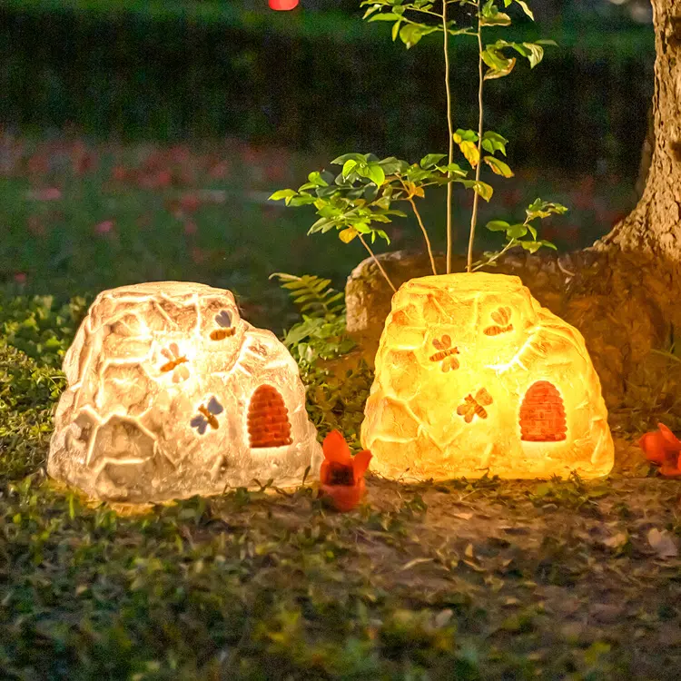 Outdoor Stone Light : Custom Glow Stone Lights for Garden Decoration 2 Outdoor Stone Light : Custom Glow Stone Lights for Garden Decoration - 图片 2