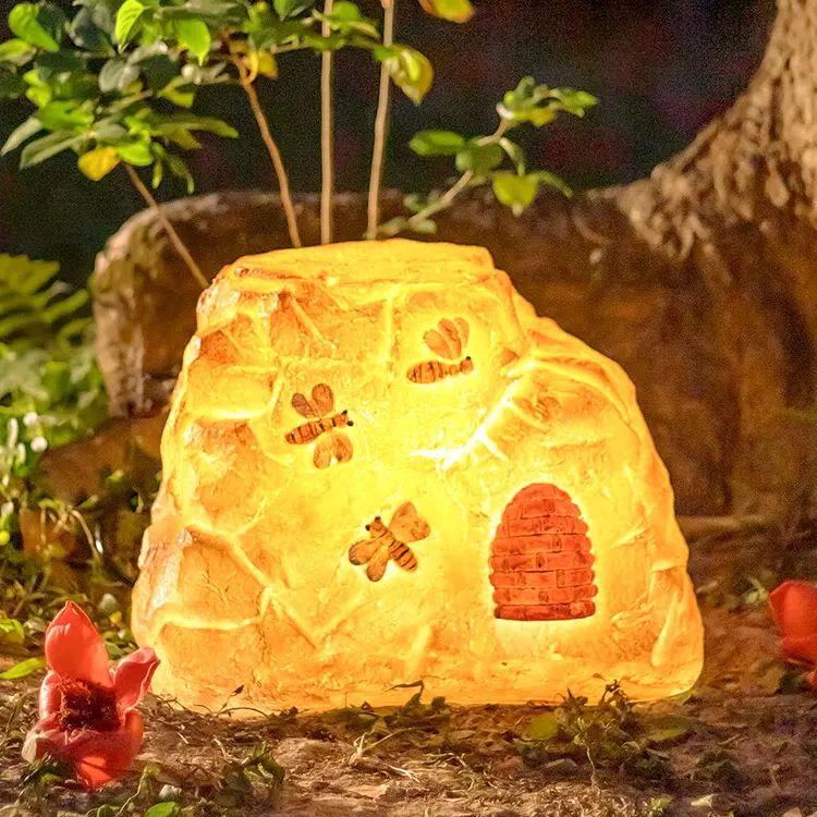 Outdoor Stone Light : Custom Glow Stone Lights for Garden Decoration 3 Outdoor Stone Light : Custom Glow Stone Lights for Garden Decoration - 图片 3