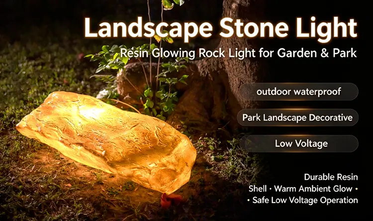 Custom Outdoor Landscape Stone Light for Garden and Patios Decoration