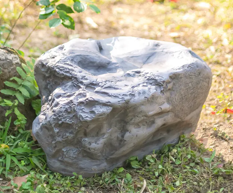 LED stone lights dimension specification, resin garden stone lamp