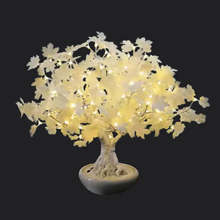 LED Cherry Blossom Bonsai Tree Light – Customizable FRP Artificial Glowing Potted Tree for Commercial Decor 2 LED Cherry Blossom Bonsai Tree Light – Customizable FRP Artificial Glowing Potted Tree for Commercial Decor - 图片 2