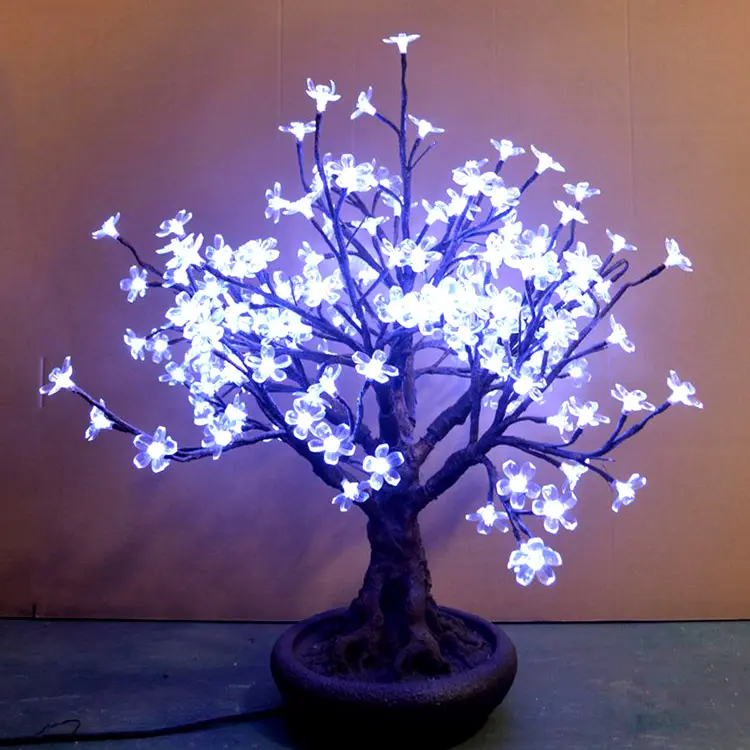 LED Cherry Blossom Bonsai Tree Light – Customizable FRP Artificial Glowing Potted Tree for Commercial Decor 4 LED Cherry Blossom Bonsai Tree Light – Customizable FRP Artificial Glowing Potted Tree for Commercial Decor - 图片 4