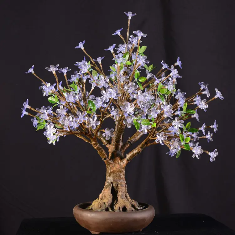 LED Cherry Blossom Bonsai Tree Light – Customizable FRP Artificial Glowing Potted Tree for Commercial Decor 5 LED Cherry Blossom Bonsai Tree Light – Customizable FRP Artificial Glowing Potted Tree for Commercial Decor - 图片 5