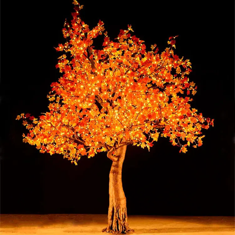 9FT Outdoor LED Artificial Maple Tree Light | Custom Orange Red Decor for B2B Buyers 3 9FT Outdoor LED Artificial Maple Tree Light | Custom Orange Red Decor for B2B Buyers - 图片 3