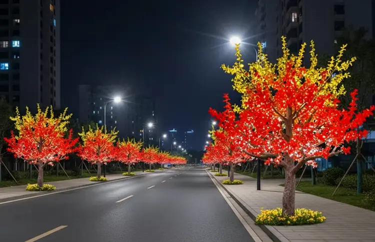 custom LED tree lights for contractors RGB Christmas Tree