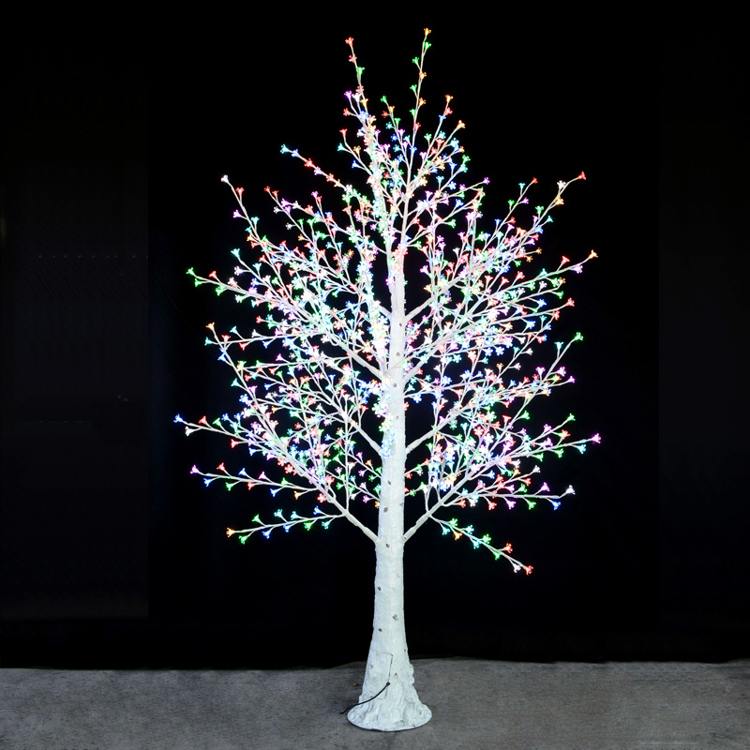 RGB Christmas Trees with Color Changing LED Lights for Indoor & Outdoor Holiday Decor 12 RGB Christmas Trees