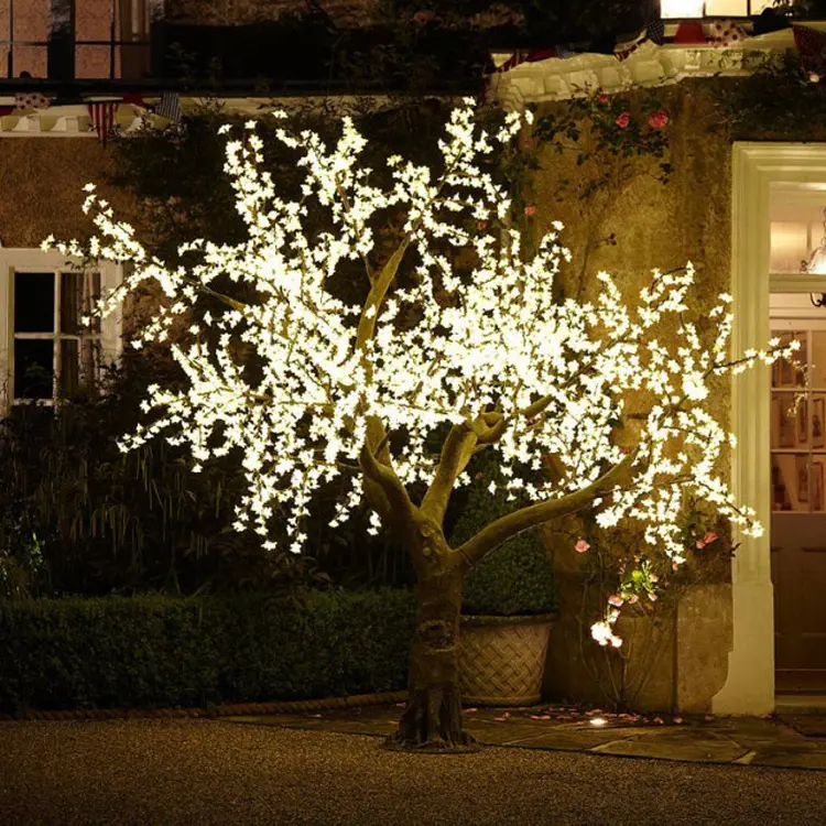 9ft LED Cherry Blossom light with trees | Wholesale Customizable Outdoor Garden Festive Decoration Manufacturer 1 light with trees