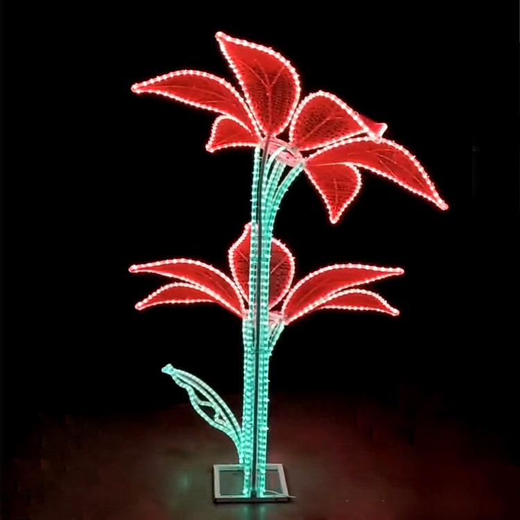 Giant 3D LED Flower Motif Light for Outdoor Decoration 4 Flower Motif Light