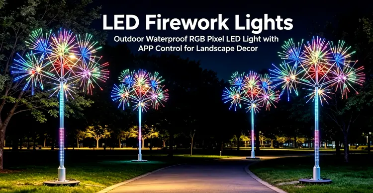 APP Controlled LED Firework Fairy Lights IP65 Waterproof with Multi-Light Sync