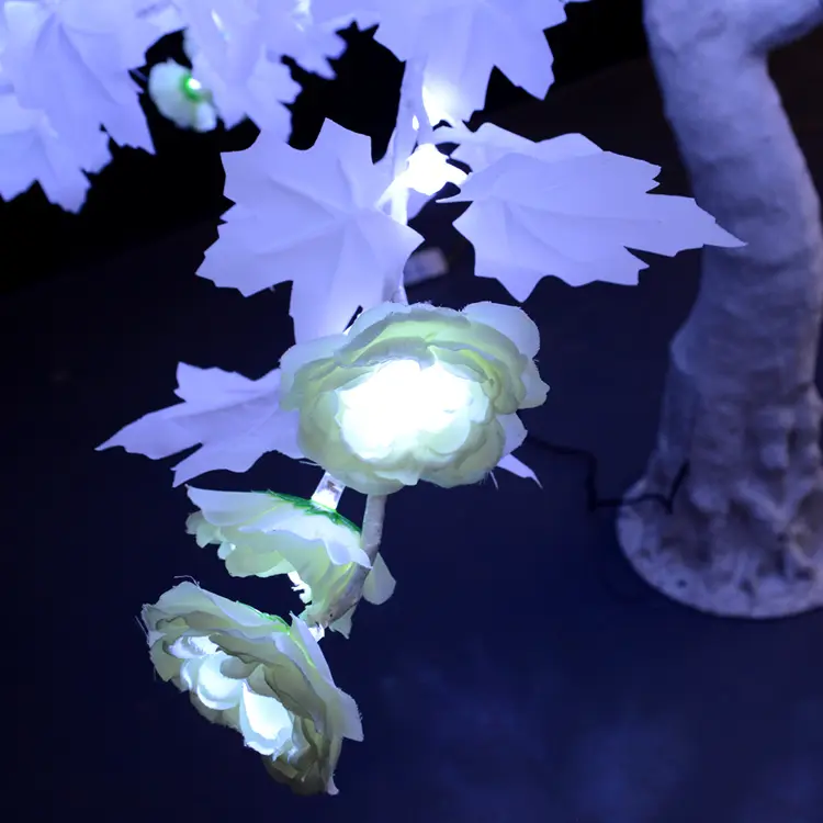 Waterproof LED Wedding Tree Light Up White Maple Tree for Lakeside Lawn Wedding Photo Booth Decor