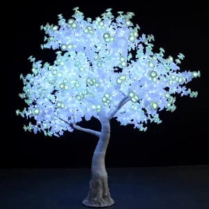 White Illuminated LED Wedding Tree, Pre-lit Maple Light Up Tree for Indoor & Outdoor Wedding Lawn Decor