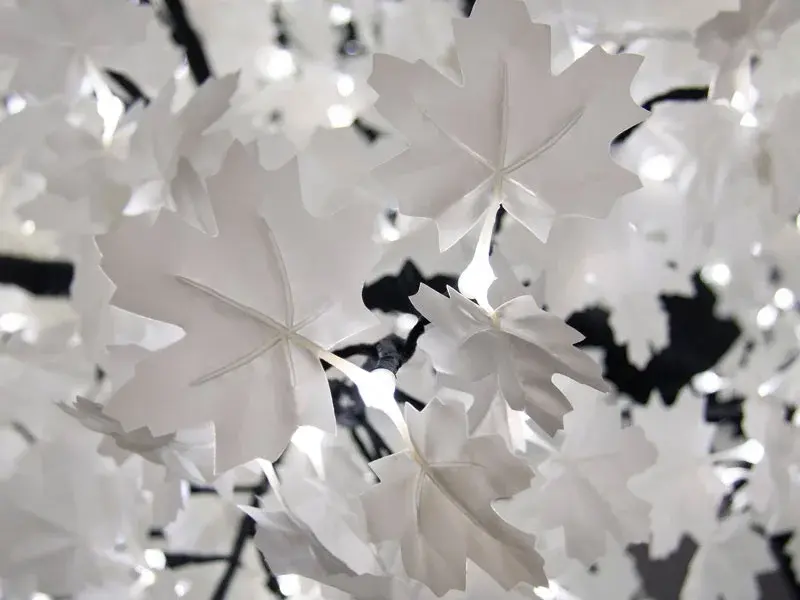Outdoor Artificial LED Maple Leaf : More Options for Business Sellers 5 white maple leaf and white leds