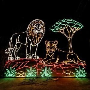 lion family led motif light