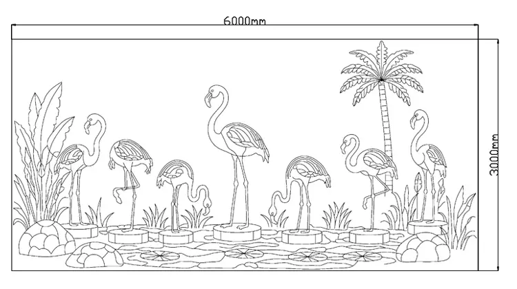 Custom 2D Flamingo Motif Lights | Outdoor LED Rope Light Motif for Festival Light Show 4 Custom outdoor flamingo motif lights