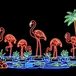 flamingo motif lights