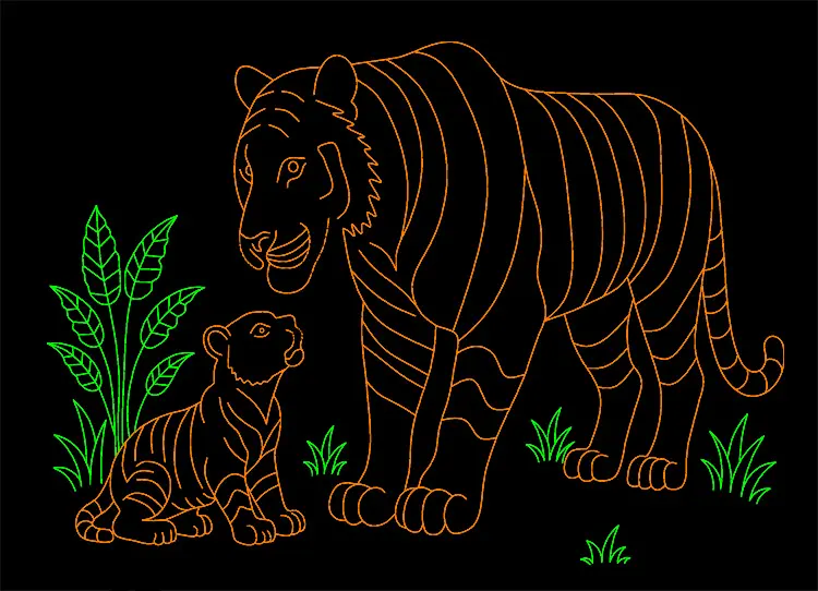 Outdoor LED Tiger motif light | 2D animal silhouette for Park Festival Light Show 2 Outdoor LED Tiger motif light | 2D animal silhouette for Park Festival Light Show - 图片 2