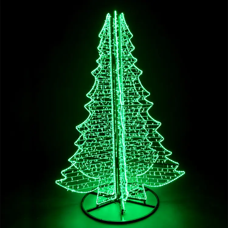LED 3D Christmas Tree Motif Light | Custom Outdoor 10FT Christmas Festival Display 2 LED 3D Christmas Tree Motif Light | Custom Outdoor 10FT Christmas Festival Display - 图片 2