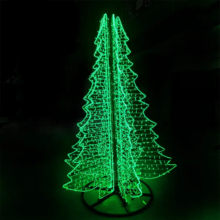LED 3D Christmas Tree Motif Light | Custom Outdoor 10FT Christmas Festival Display 4 LED 3D Christmas Tree Motif Light | Custom Outdoor 10FT Christmas Festival Display - 图片 4
