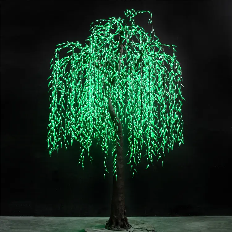 4m Green Commercial weeping willow tree light | Waterproof Outdoor Decor for Garden Park Commercial Display 3 4m Green Commercial weeping willow tree light | Waterproof Outdoor Decor for Garden Park Commercial Display - 图片 3