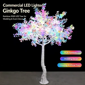 Commercial LED Lighted Ginkgo Tree | Outdoor Garden Wedding Landscape Decor Tree Light